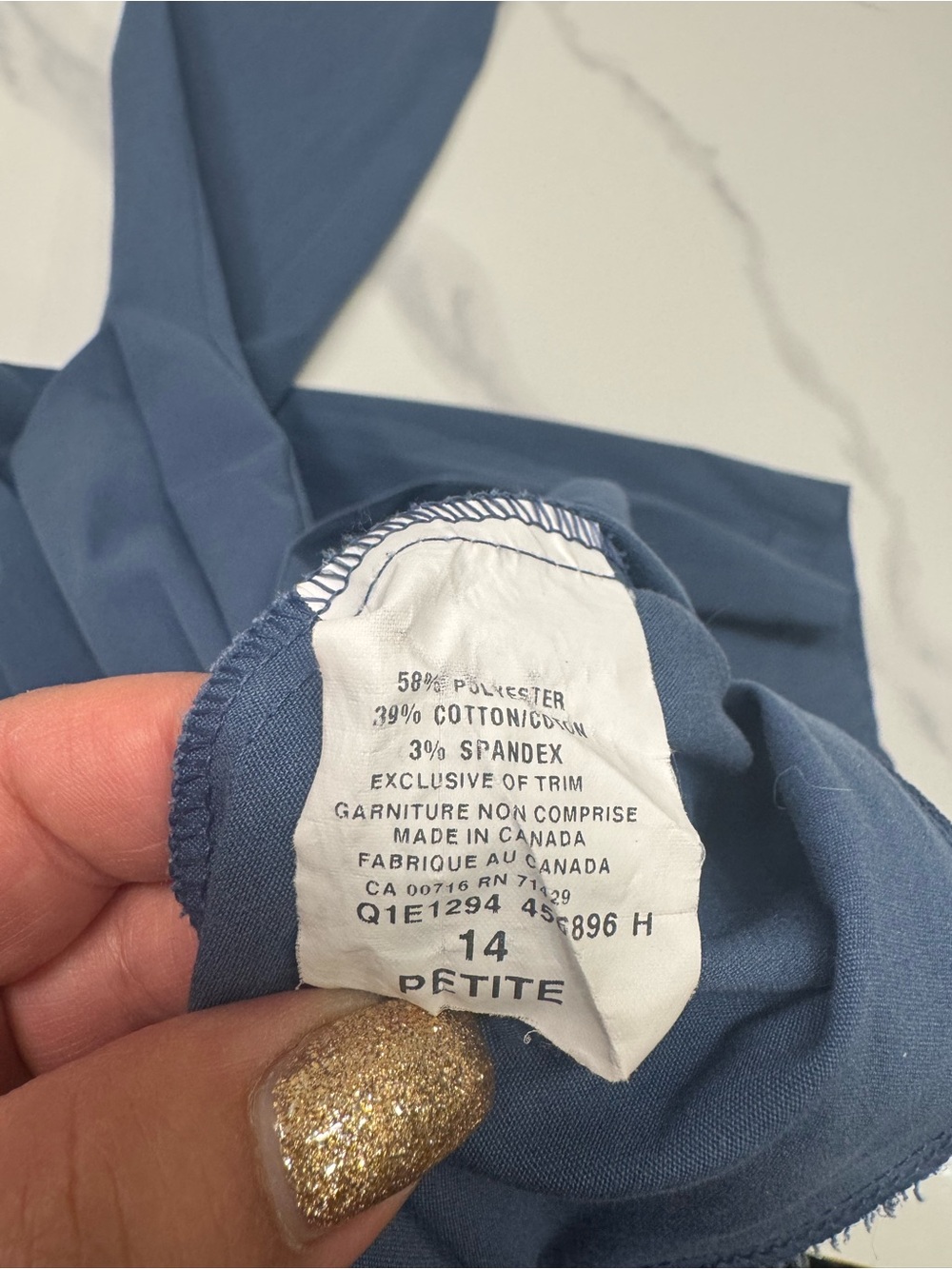 Vintage Koret womens Blue Straight-Leg Pants - Picture 6 of 6
